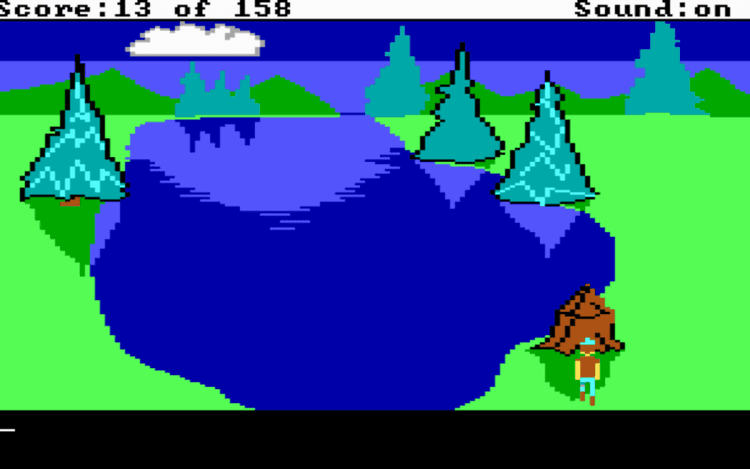 Gameplay screen of King's Quest (5/8)