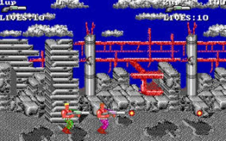 Gameplay screen of Super Contra (3/8)