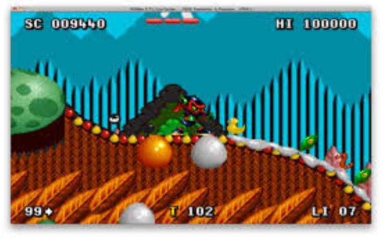 Gameplay screen of Zool (4/8)