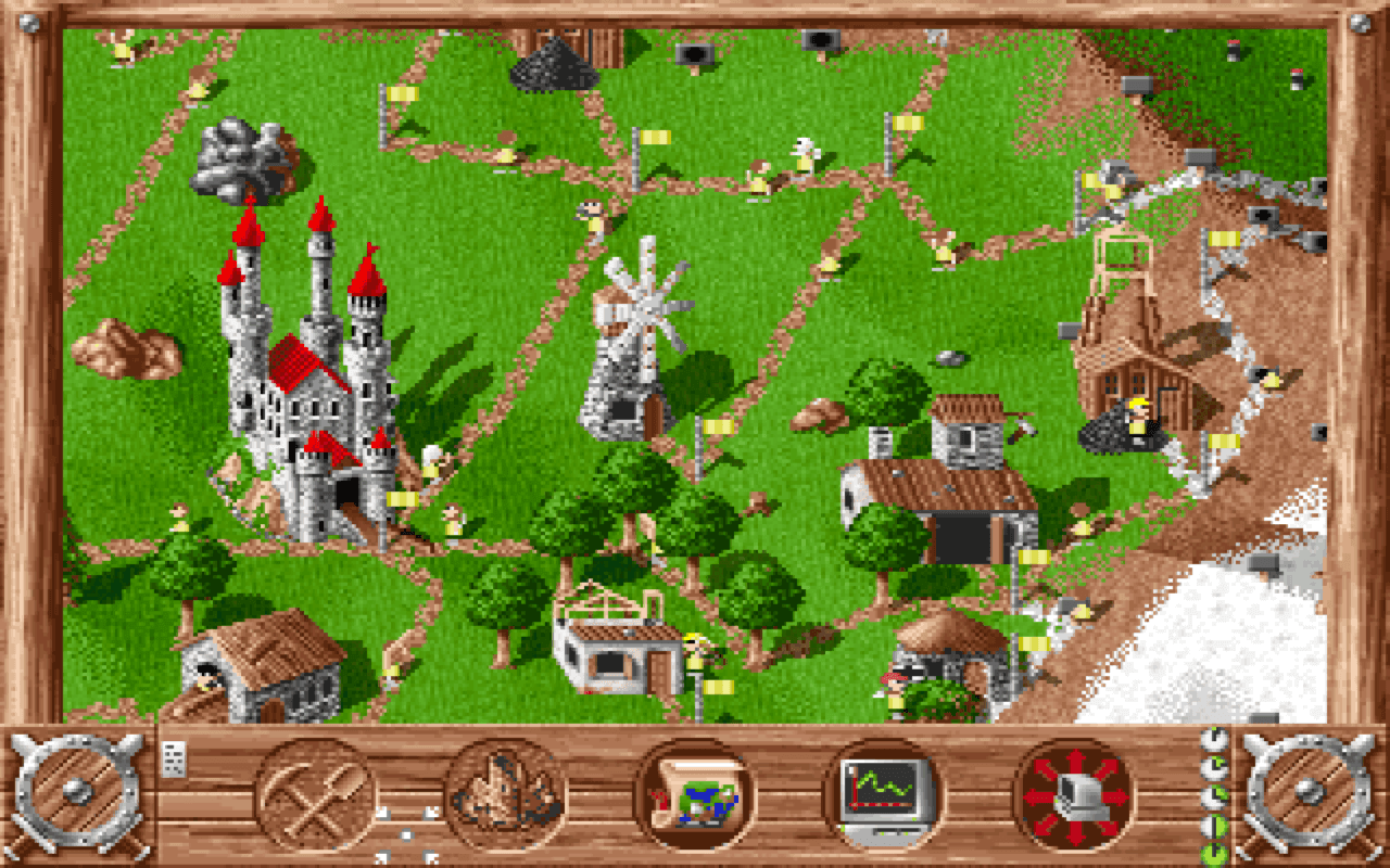 Gameplay screen of The Settlers (2/7)