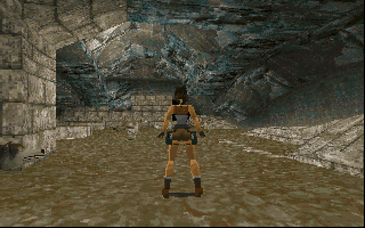 Gameplay screen of Tomb Raider (1/8)