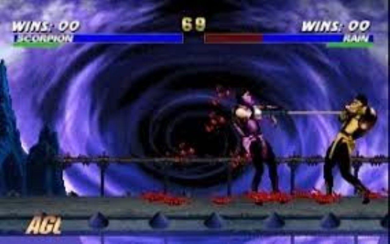 Gameplay screen of Mortal Kombat Trilogy (1/4)