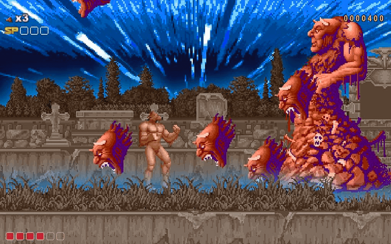 Gameplay screen of Altered Beast (8/8)