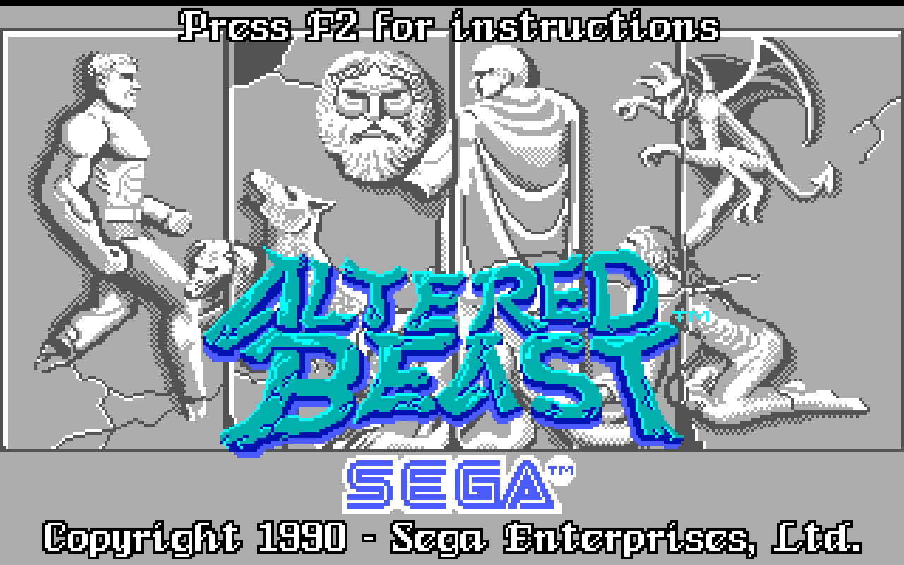 Gameplay screen of Altered Beast (2/8)