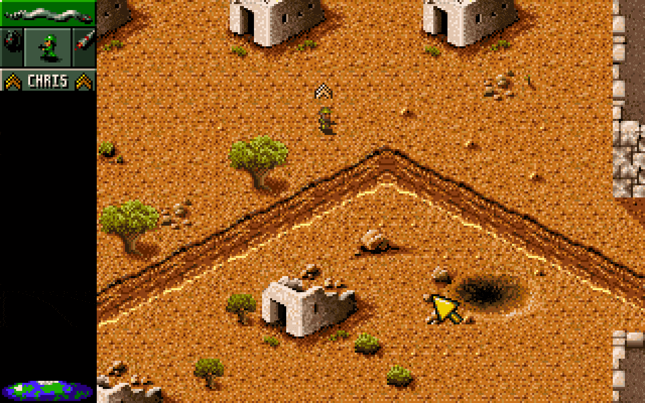 Gameplay screen of Cannon Fodder (1/8)
