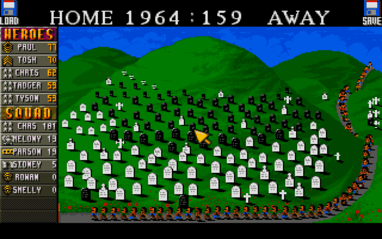 Gameplay screen of Cannon Fodder (4/8)