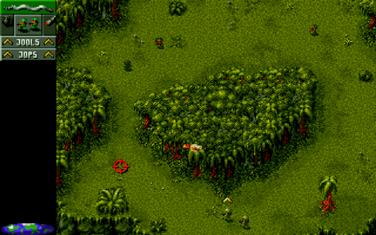 Gameplay screen of Cannon Fodder (5/8)