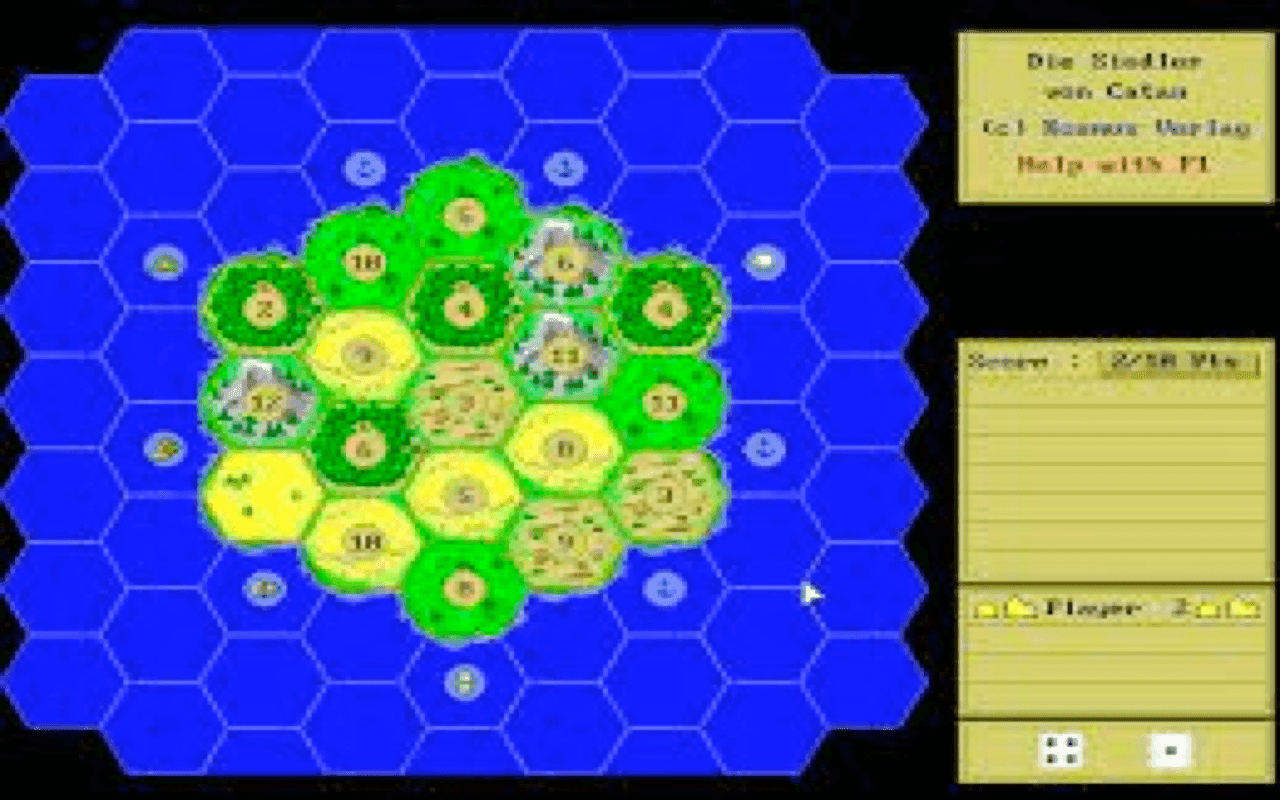 Gameplay screen of Settlers of Catan (4/4)