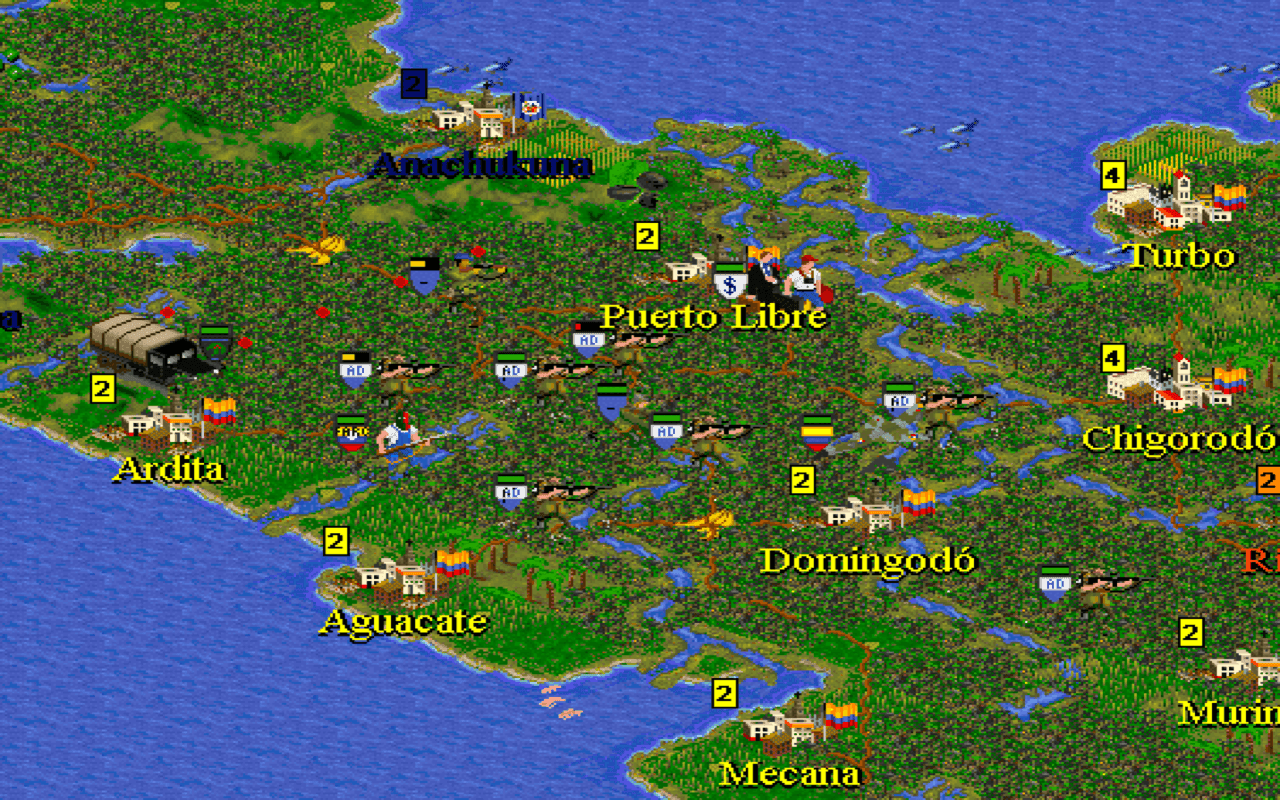 Gameplay screen of Sid Meier's Civilization II: Conflicts in Civilization (4/8)