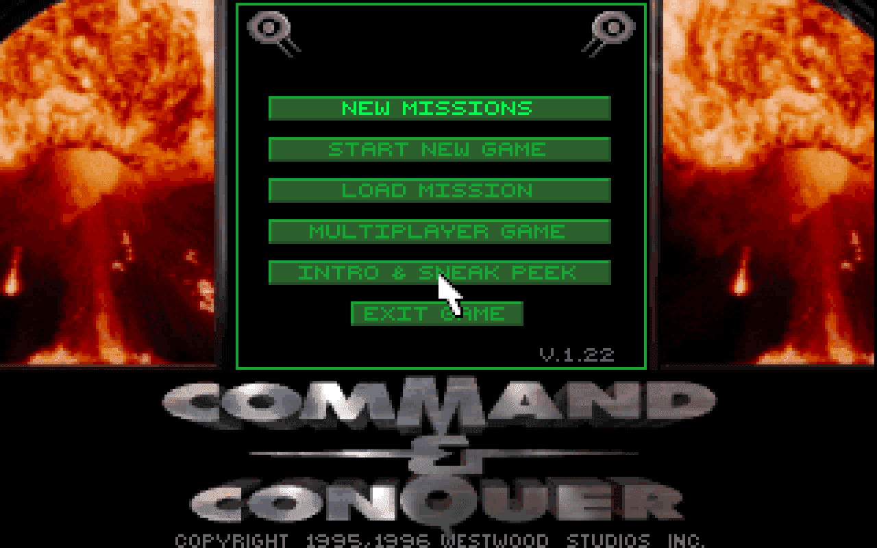 Gameplay screen of Command & Conquer (1/8)