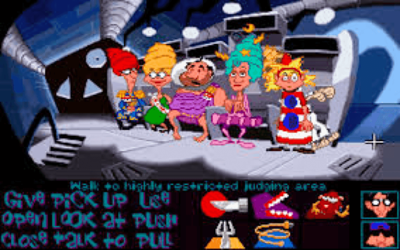 Gameplay screen of Maniac Mansion: Day of the Tentacle (7/8)