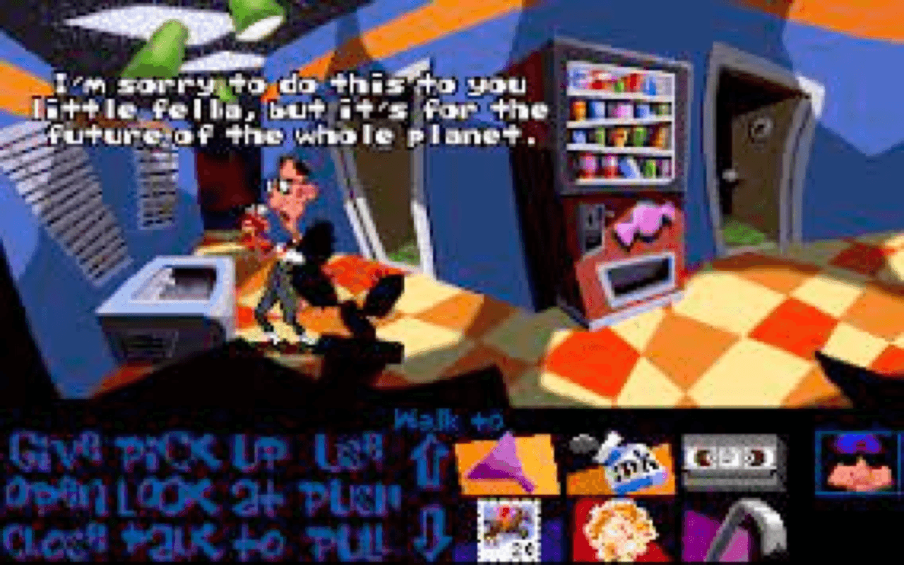 Gameplay screen of Maniac Mansion: Day of the Tentacle (8/8)