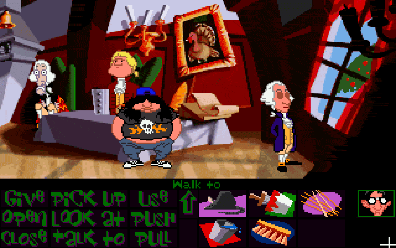 Gameplay screen of Maniac Mansion: Day of the Tentacle (5/8)