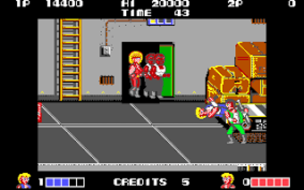 Gameplay screen of Double Dragon (3/8)