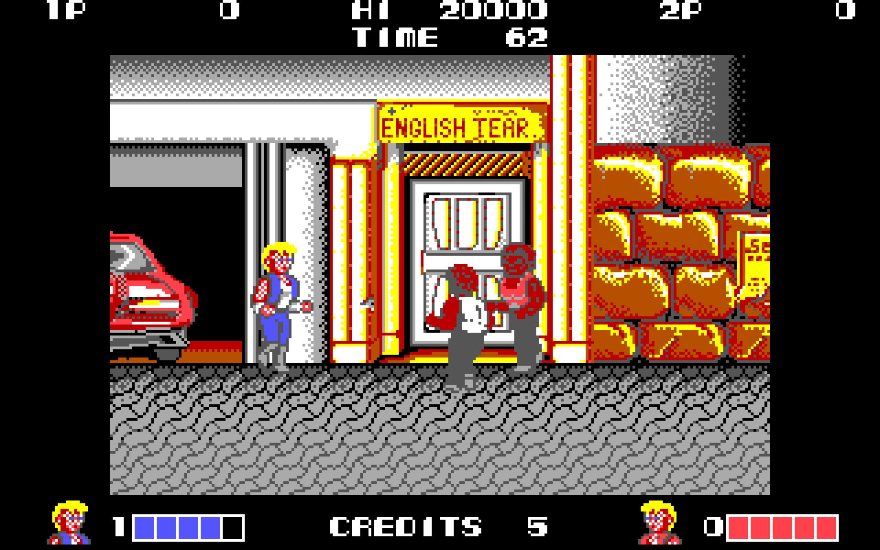 Gameplay screen of Double Dragon (1/8)