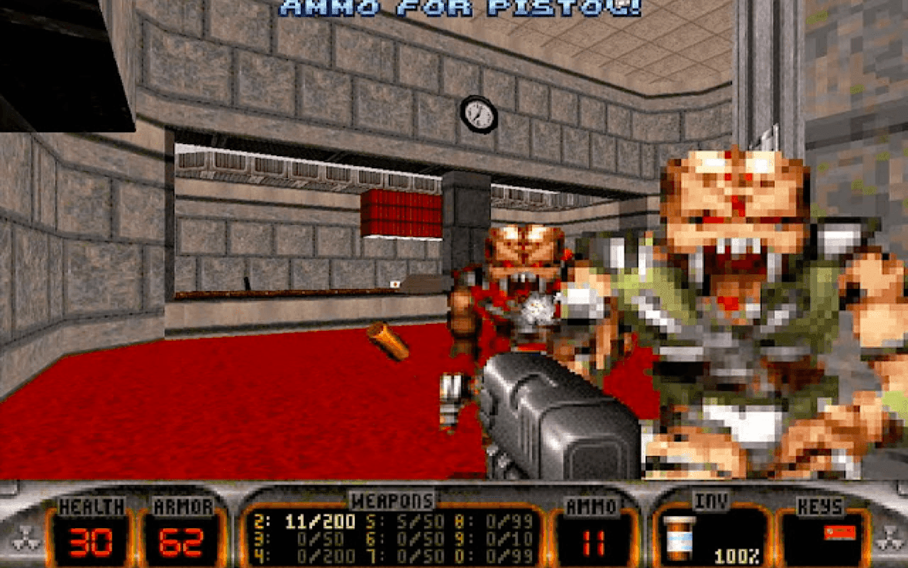 Gameplay screen of Duke Nukem 3D (7/8)
