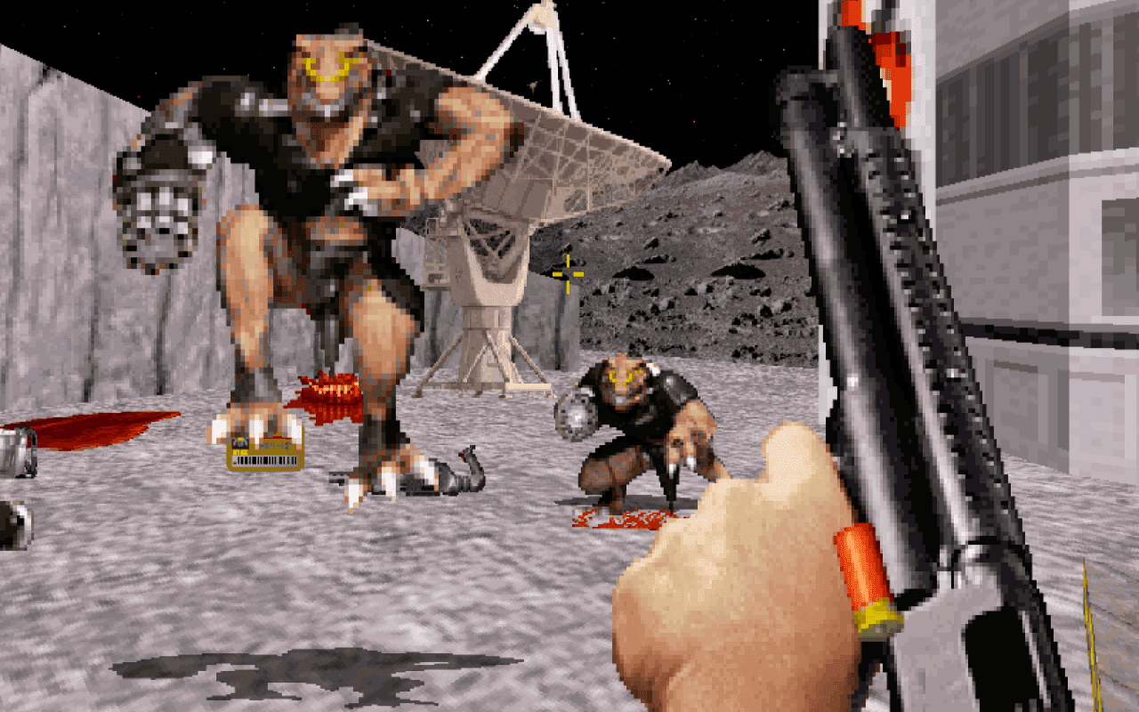 Gameplay screen of Duke Nukem 3D (2/8)