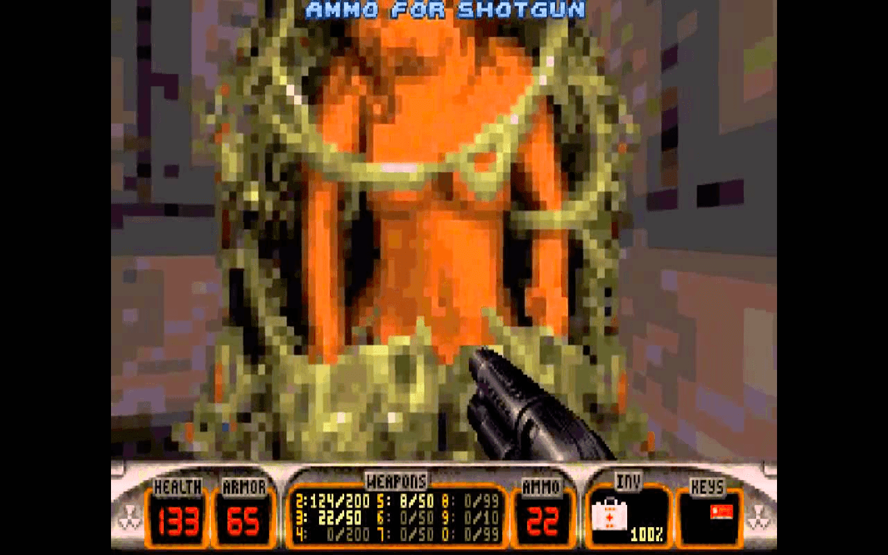 Gameplay screen of Duke Nukem 3D (8/8)