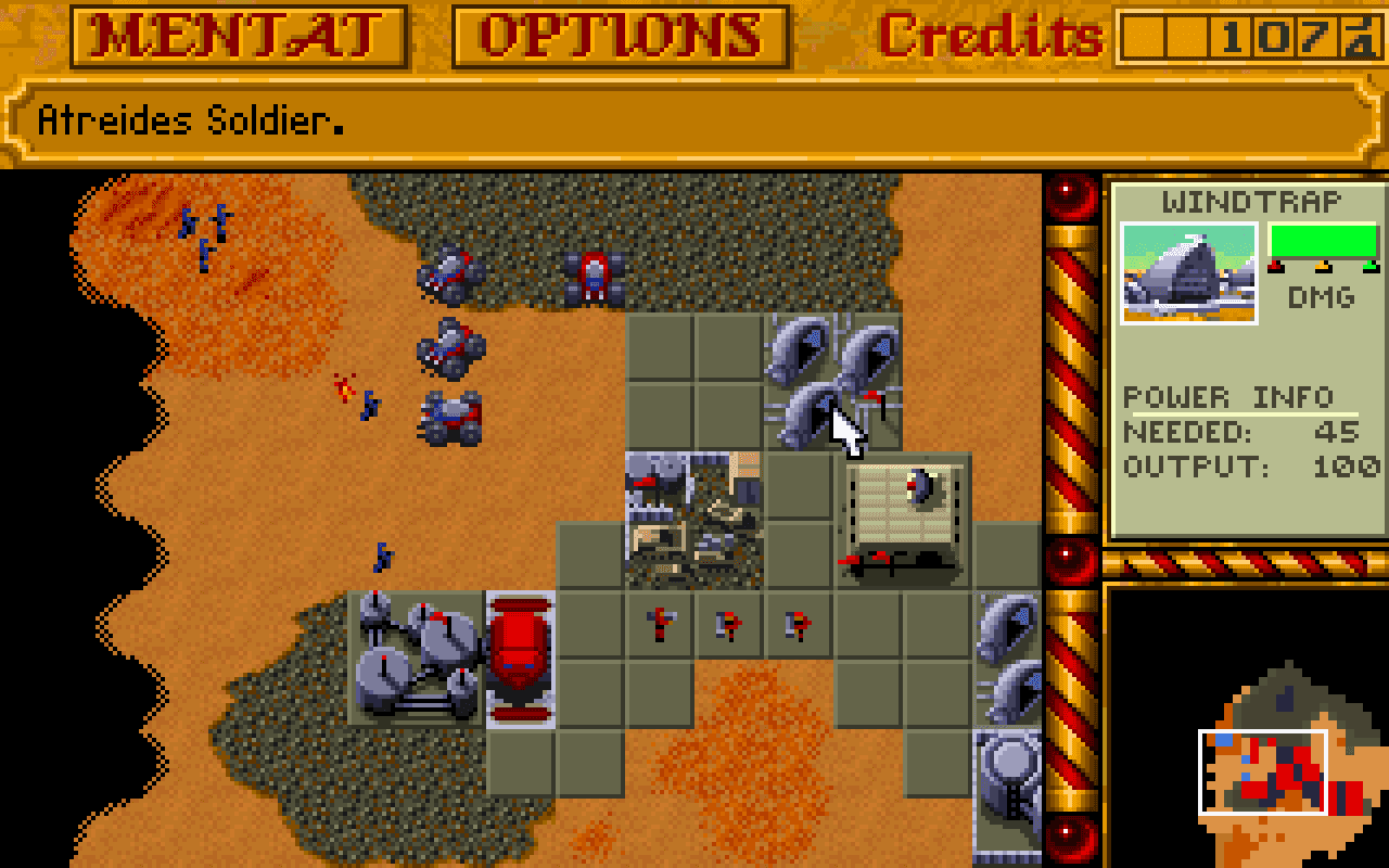 Gameplay screen of Dune (3/8)