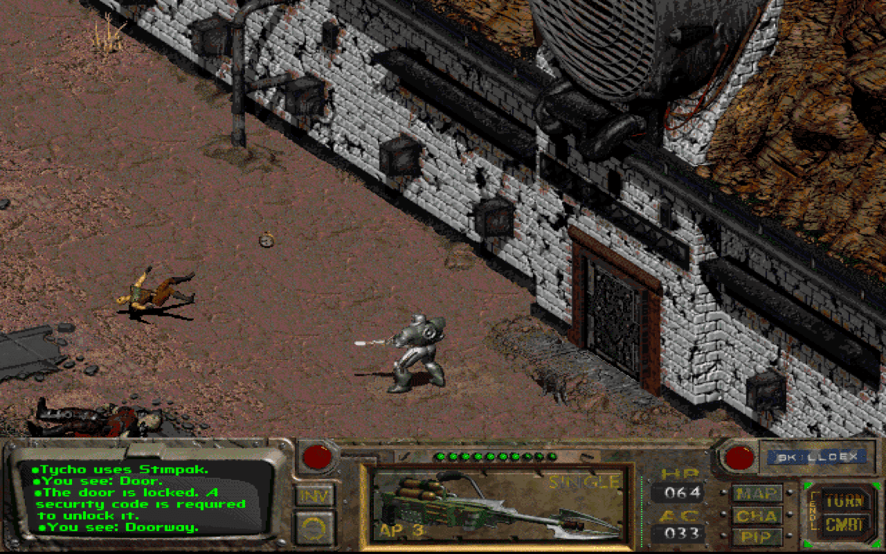 Gameplay screen of Fallout (2/8)
