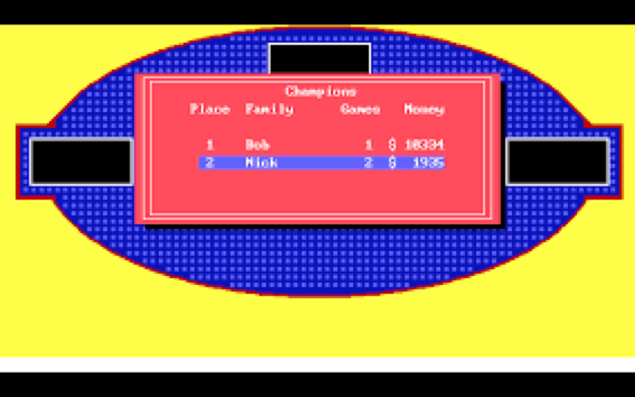 Gameplay screen of Family Feud (3/8)