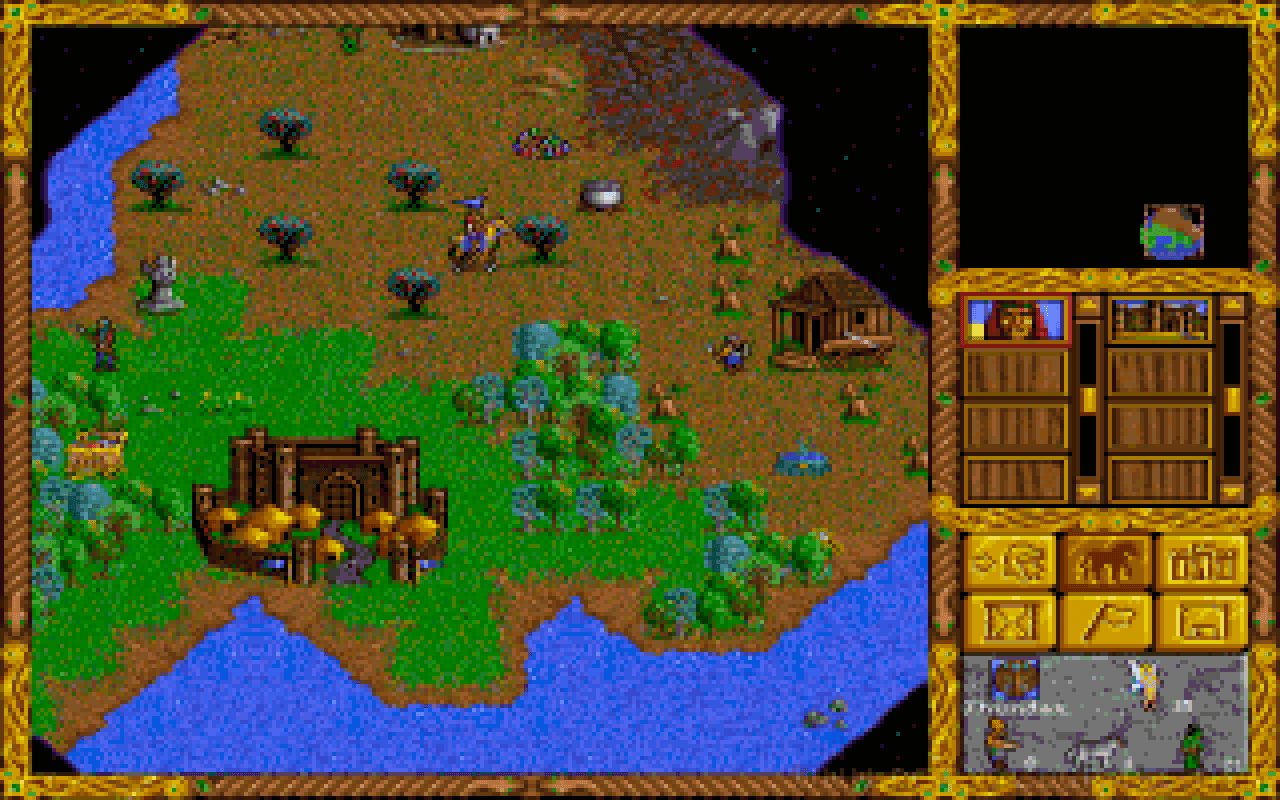 Gameplay screen of Heroes of Might and Magic (1/8)