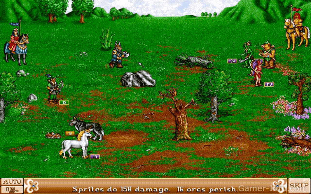 Gameplay screen of Heroes of Might and Magic II: The Price of Loyalty (6/8)