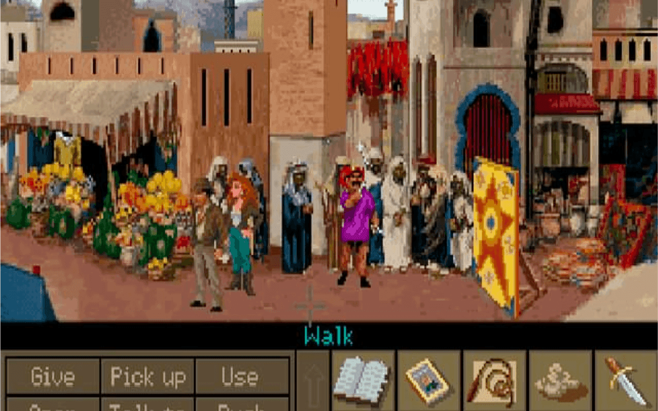 Gameplay screen of Indiana Jones and the Fate of Atlantis (6/8)