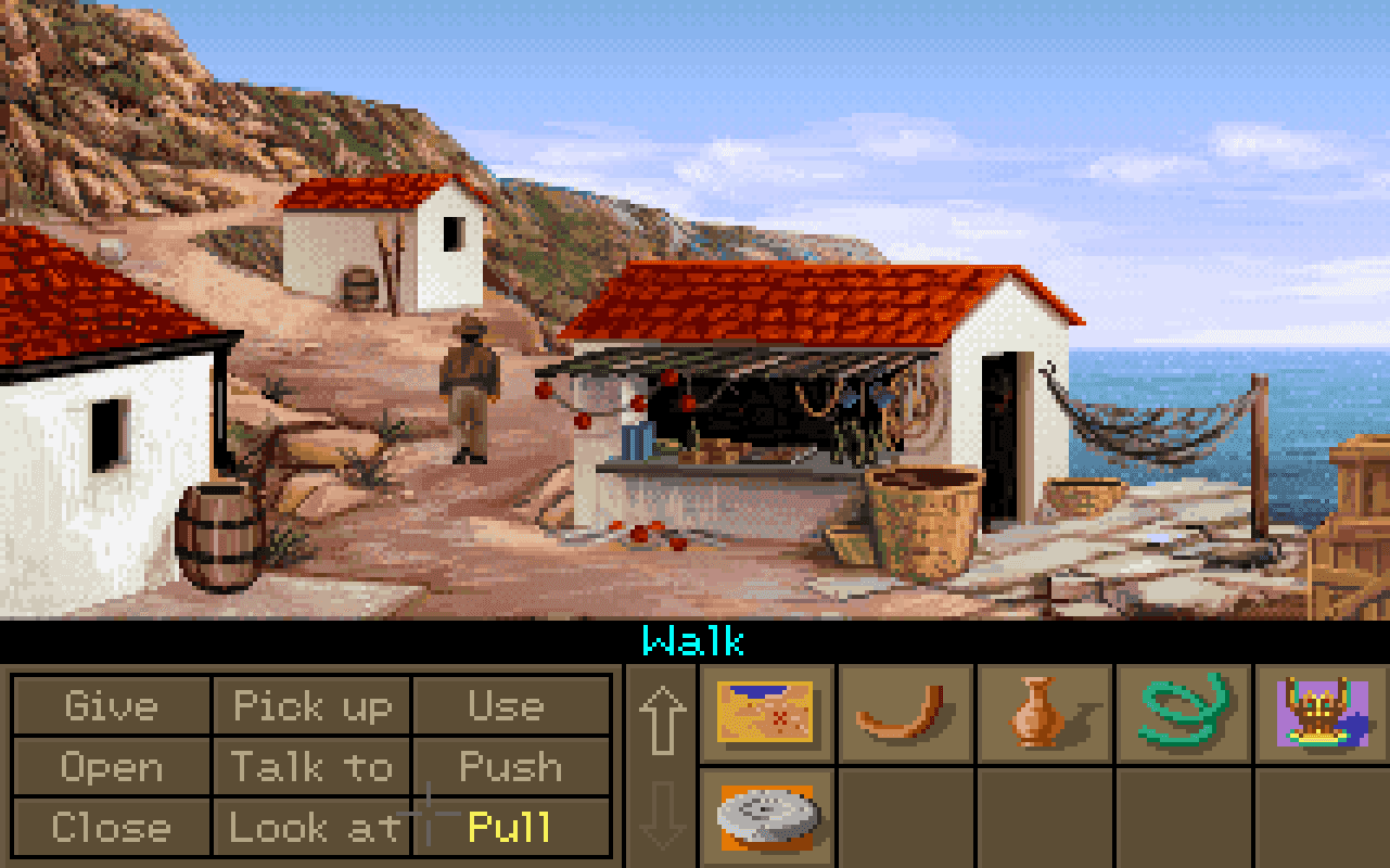 Gameplay screen of Indiana Jones and the Fate of Atlantis (7/8)