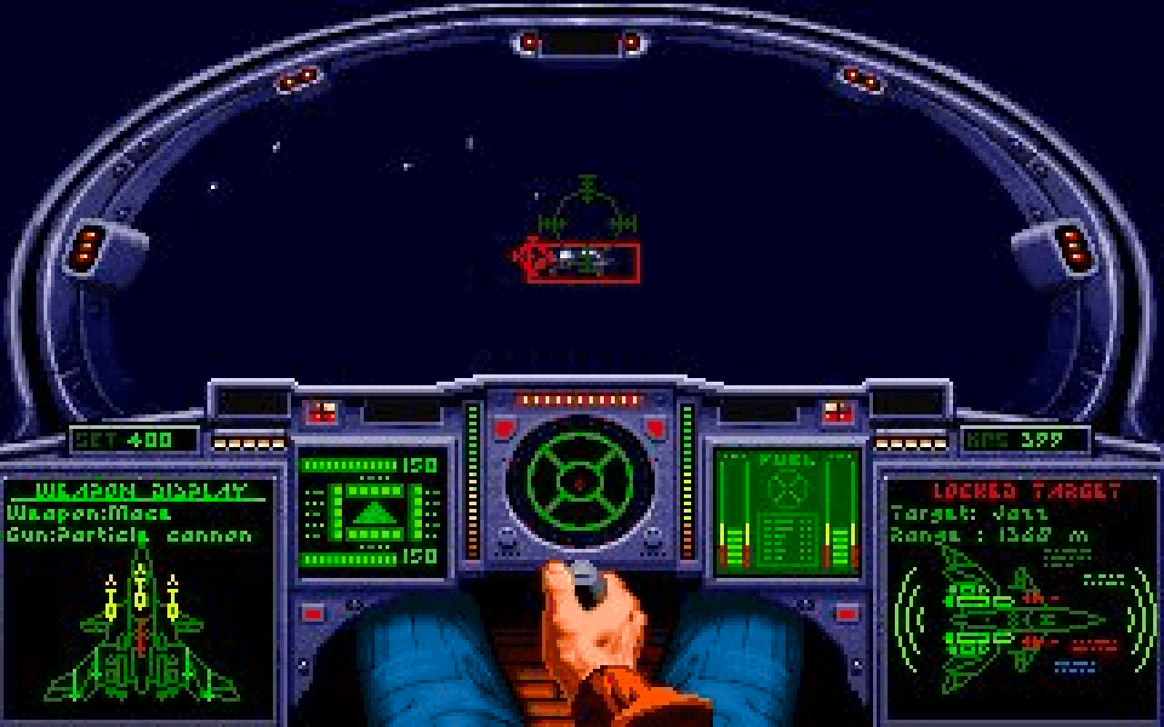 Gameplay screen of Wing Commander II: Vengeance of the Kilrathi (2/8)
