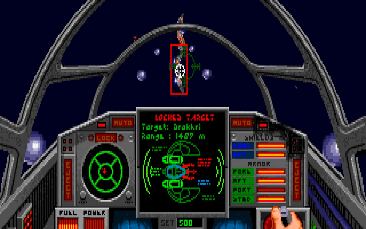 Gameplay screen of Wing Commander II: Vengeance of the Kilrathi (4/8)