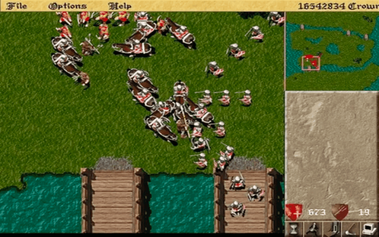Gameplay screen of Lords of the Realm II (1/8)