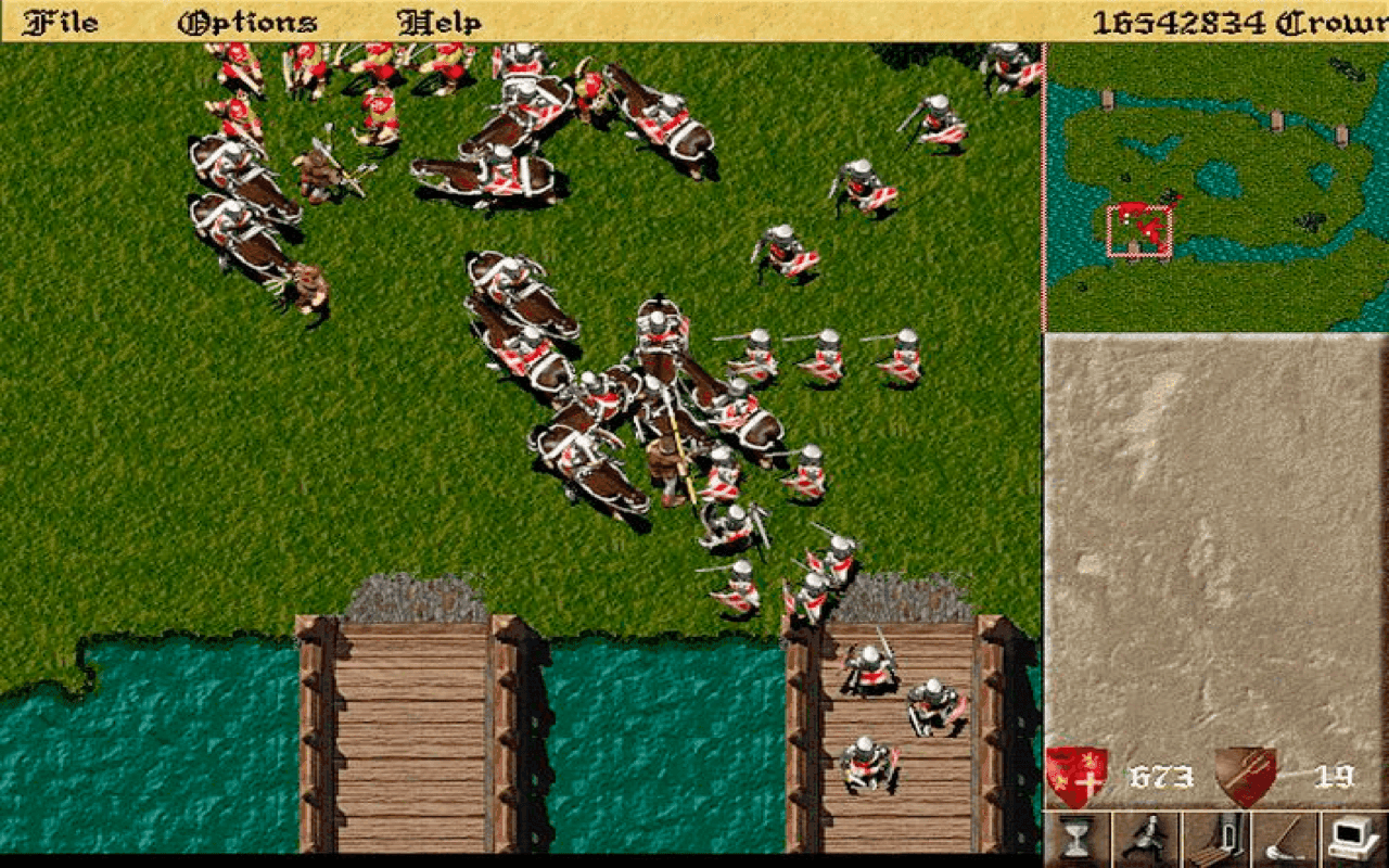 Gameplay screen of Lords of the Realm II (5/8)