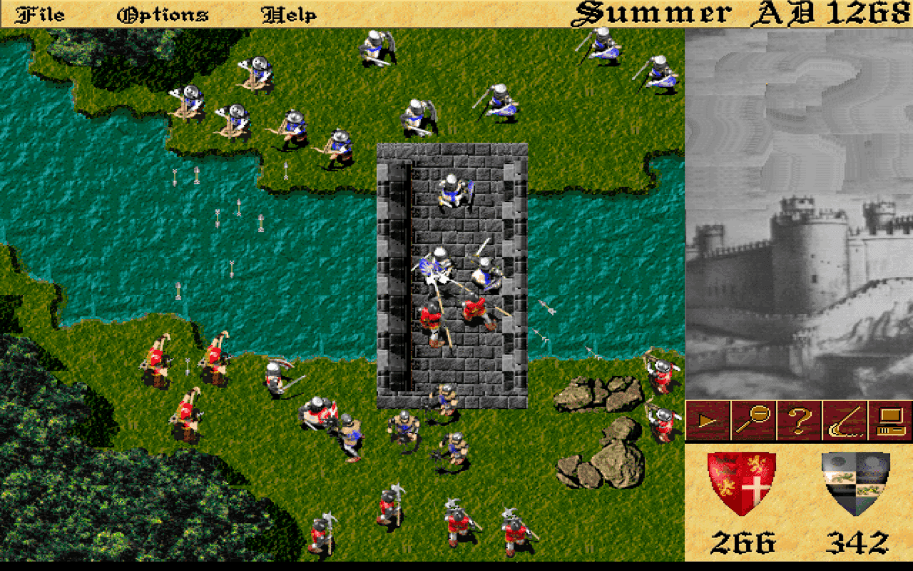 Gameplay screen of Lords of the Realm II (8/8)