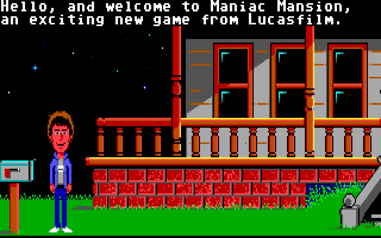 Gameplay screen of Maniac Mansion (6/8)