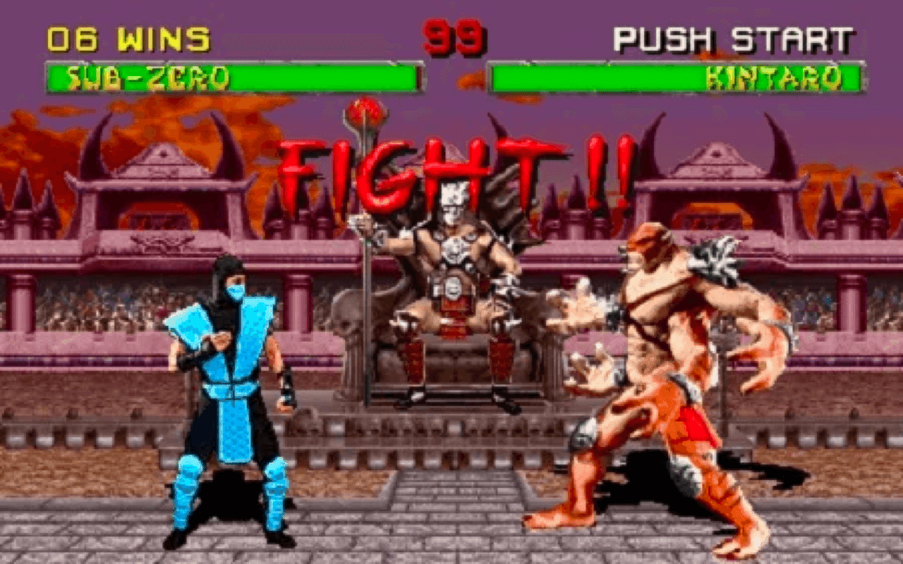 Gameplay screen of Mortal Kombat II (8/8)