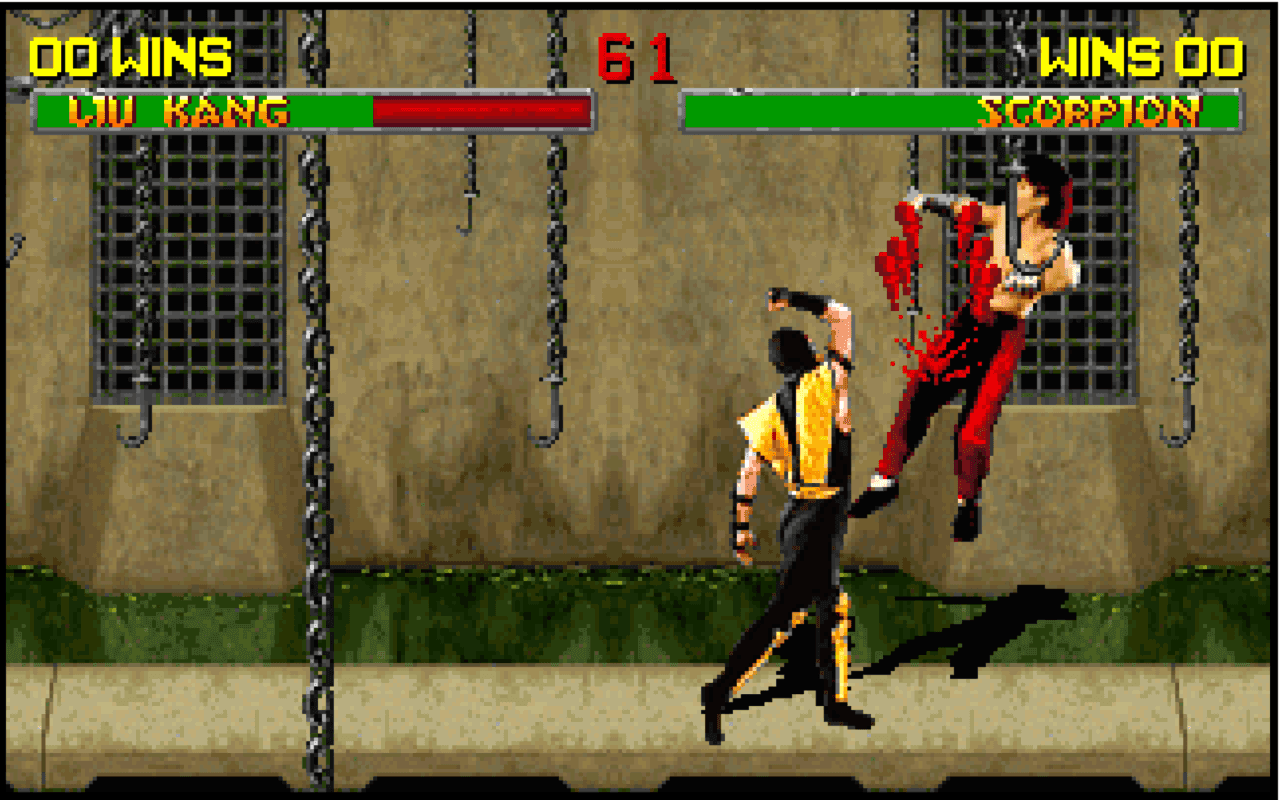 Gameplay screen of Mortal Kombat II (5/8)