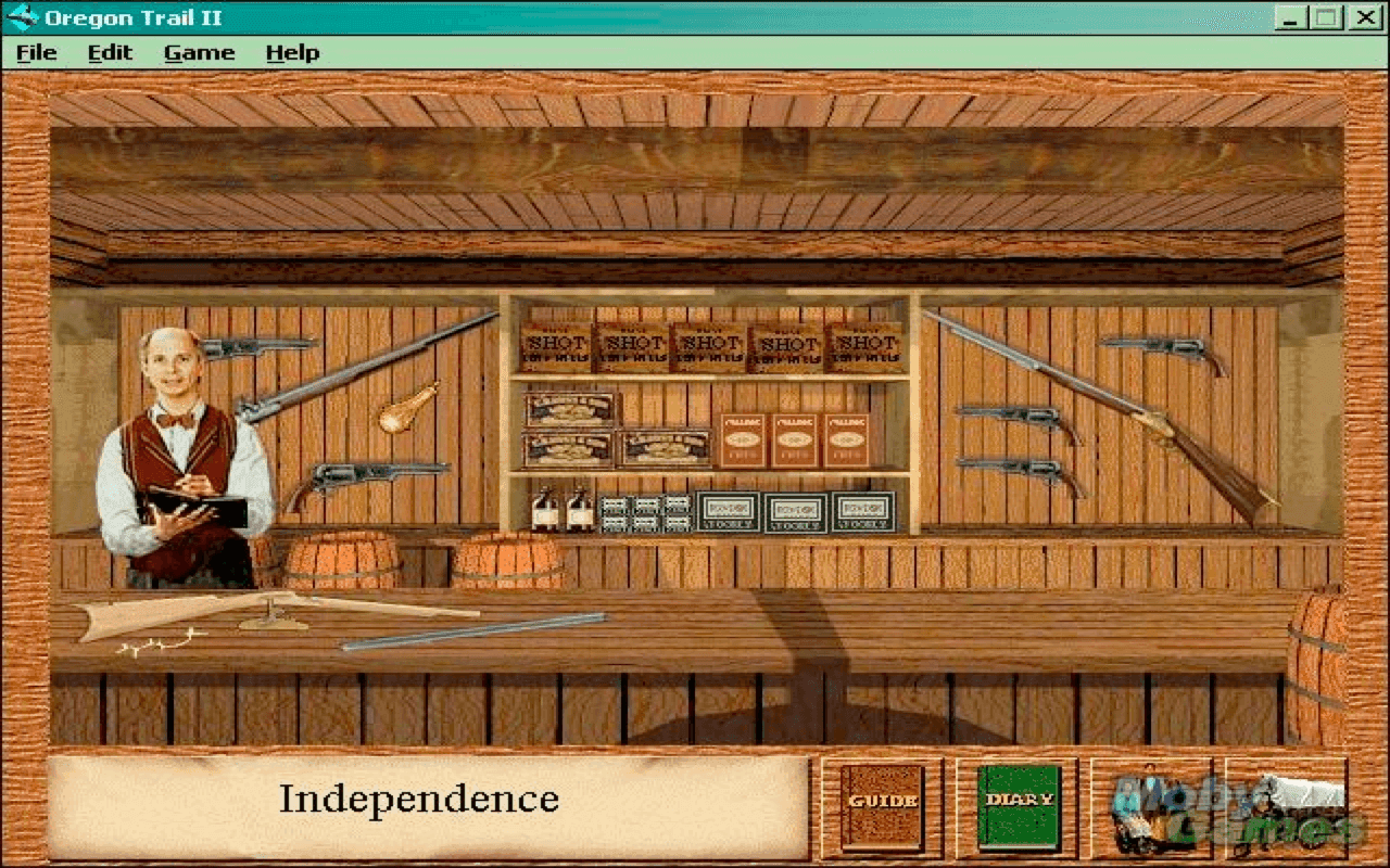 Gameplay screen of Oregon Trail II (3/8)