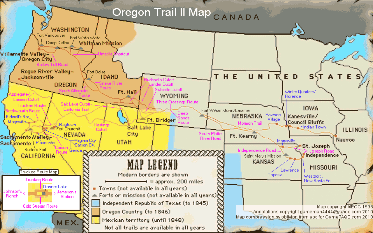 Gameplay screen of Oregon Trail II (8/8)