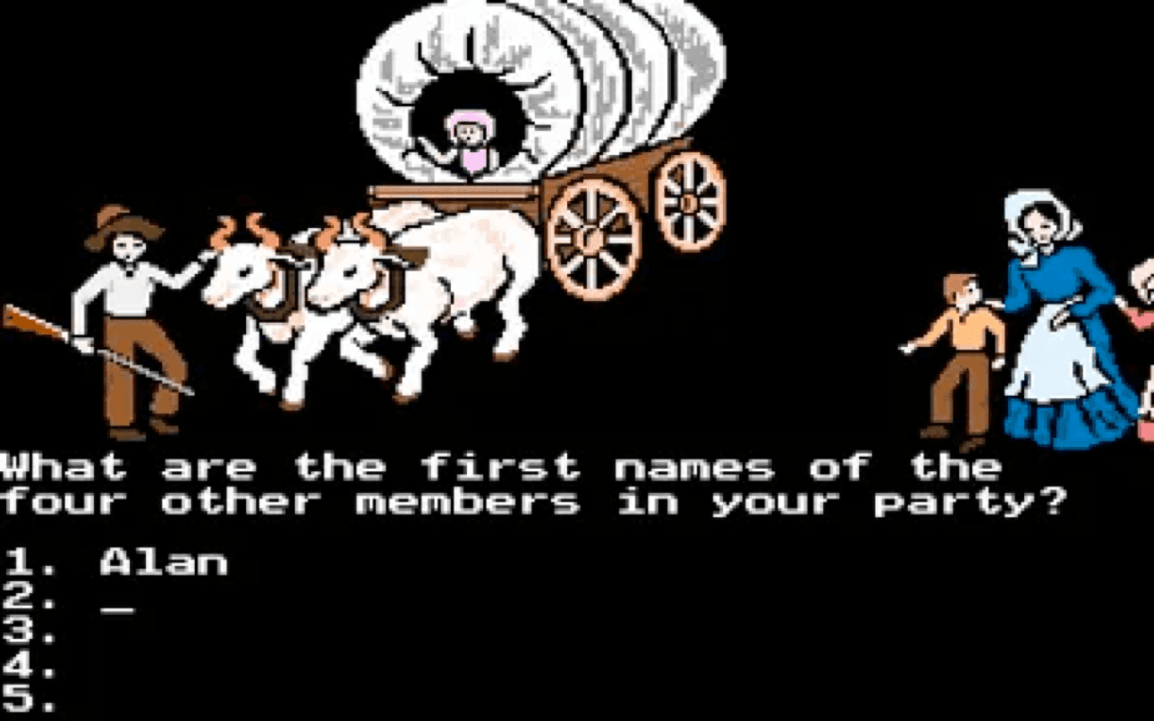 Gameplay screen of The Oregon Trail (2/8)