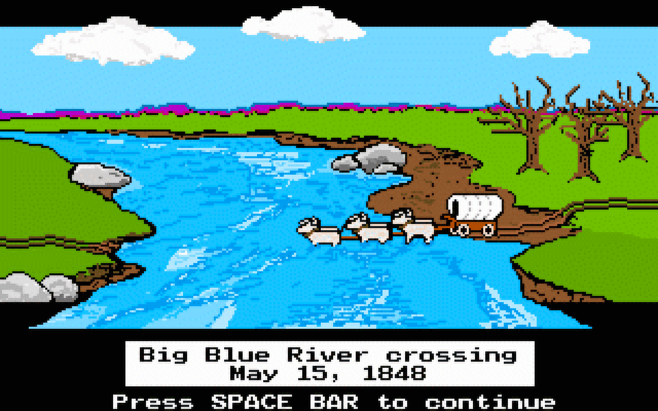Gameplay screen of The Oregon Trail (6/8)