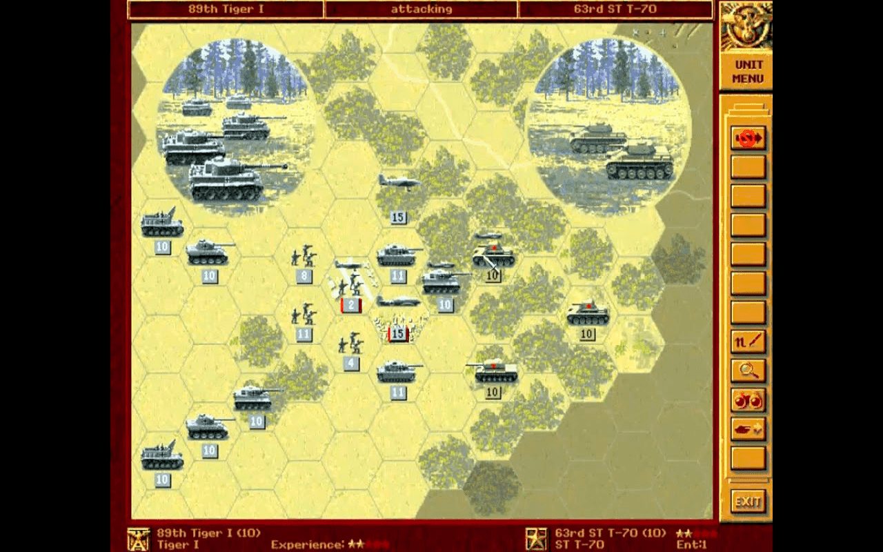 Gameplay screen of Panzer General (8/8)