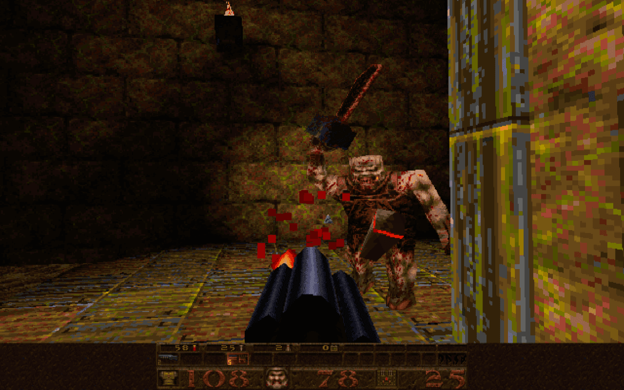 Gameplay screen of Quake (3/8)
