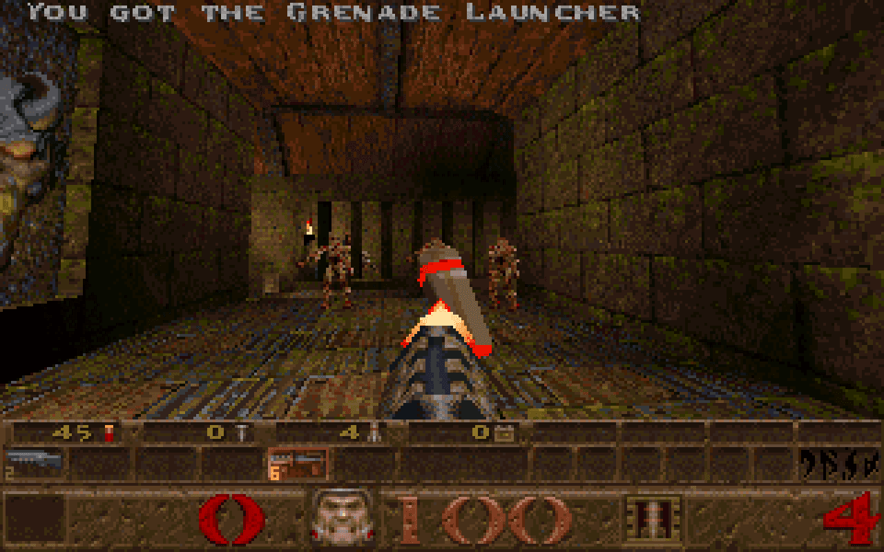Gameplay screen of Quake (6/8)