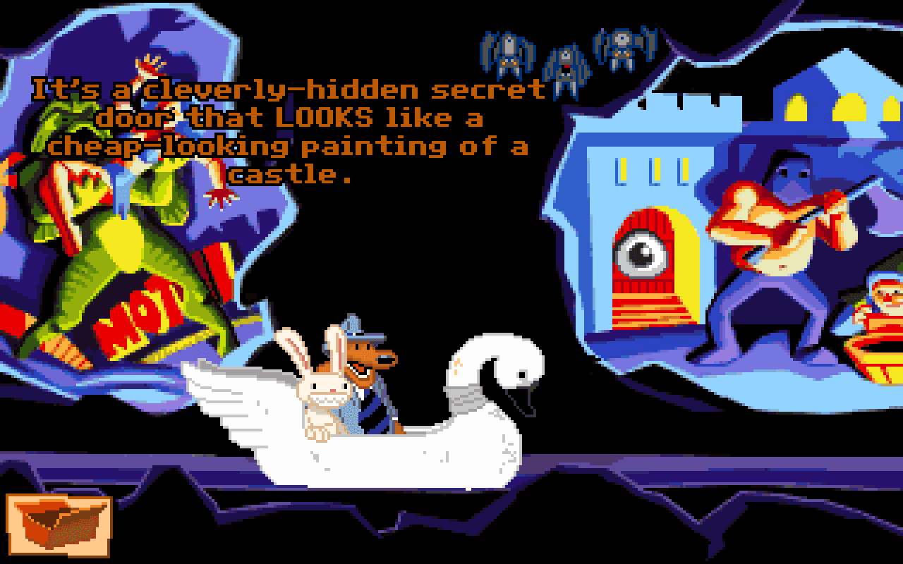 Gameplay screen of Sam & Max: Hit the Road (1/8)
