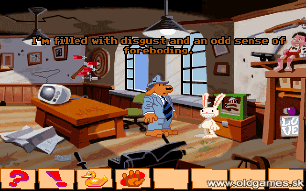 Gameplay screen of Sam & Max: Hit the Road (3/8)