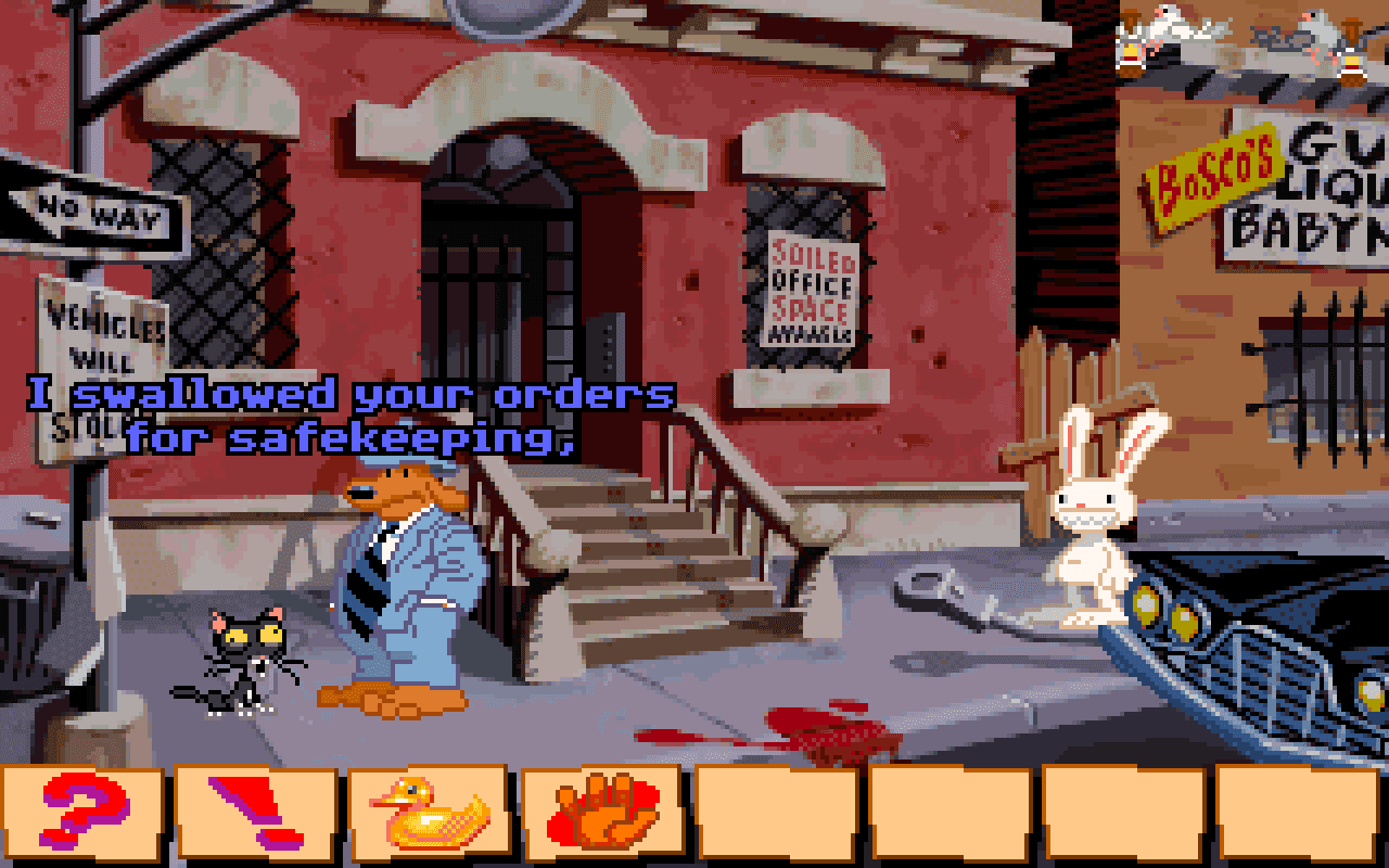 Gameplay screen of Sam & Max: Hit the Road (2/8)