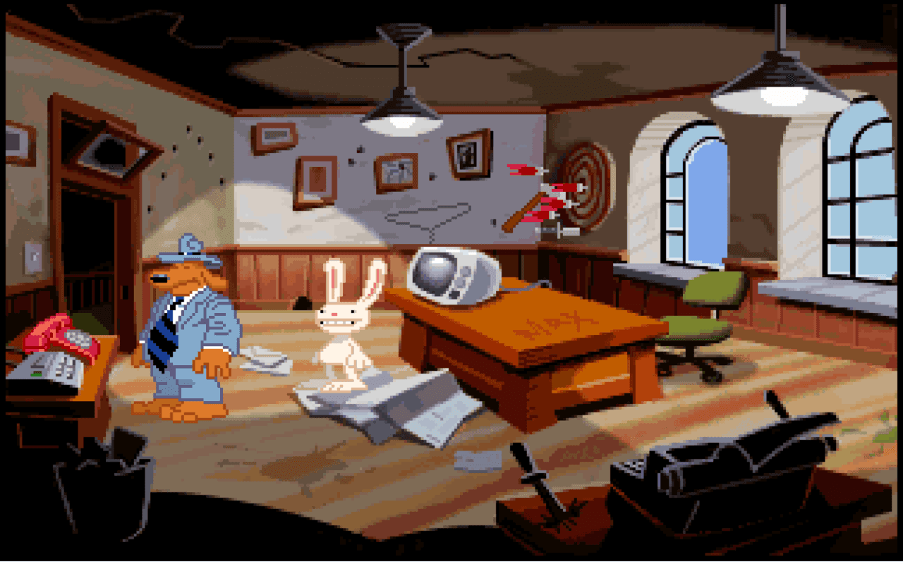 Gameplay screen of Sam & Max: Hit the Road (4/8)
