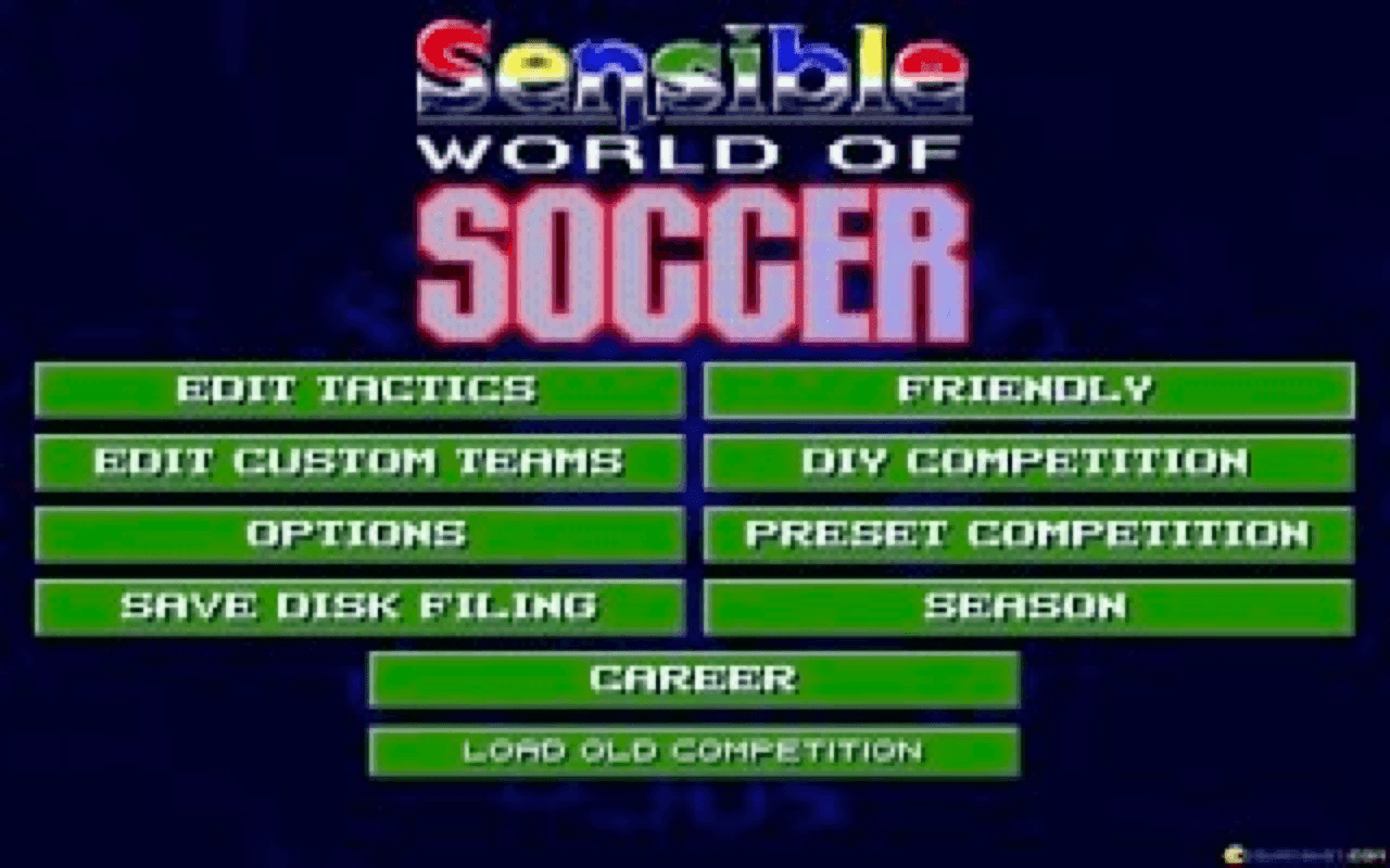 Gameplay screen of Sensible World of Soccer (7/8)