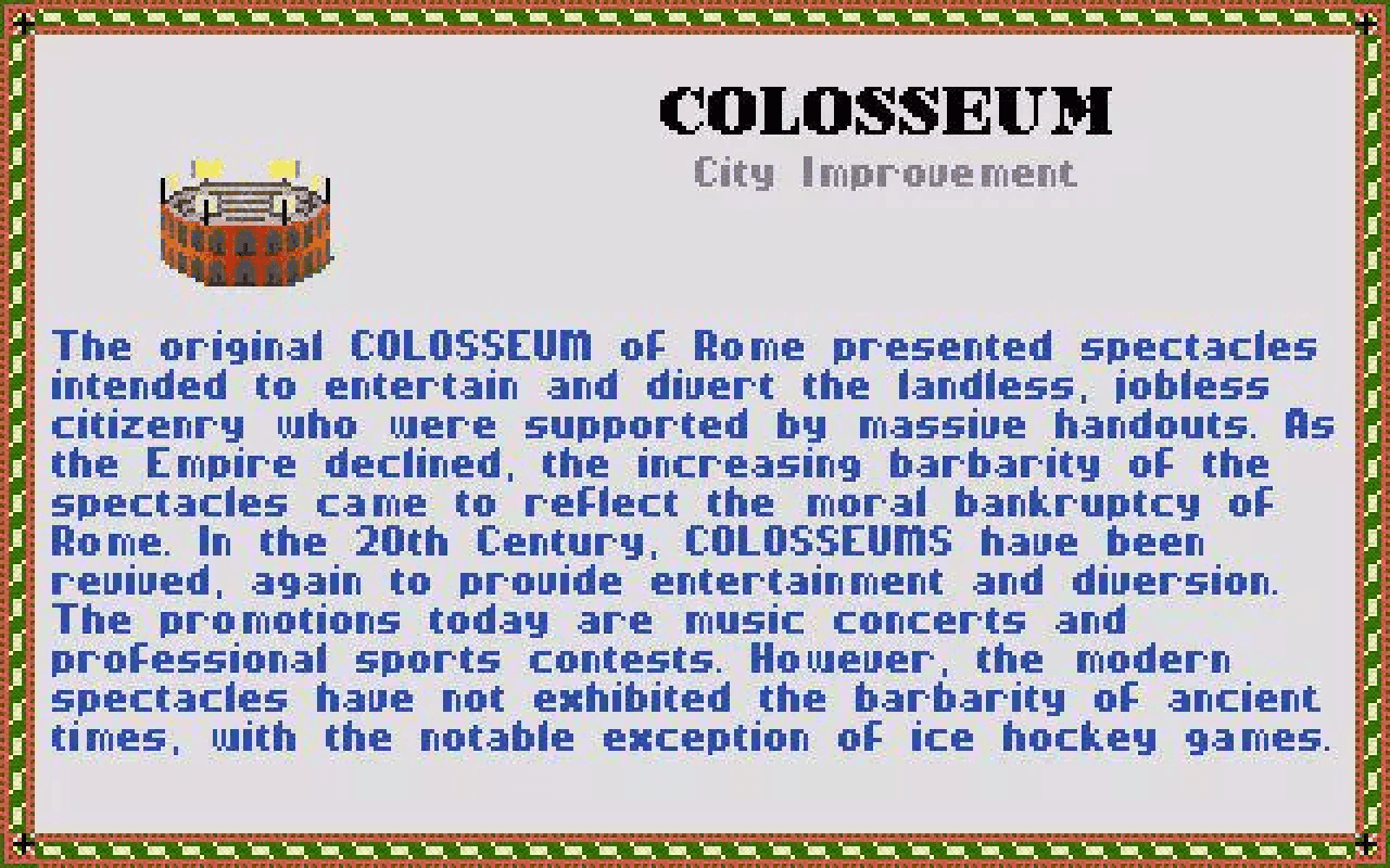 Gameplay screen of Sid Meier's Civilization (6/8)